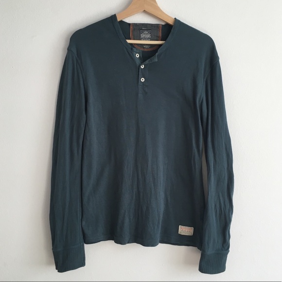 Superdry Other - SuperDry Men’s Green Long Sleeve Henley Large